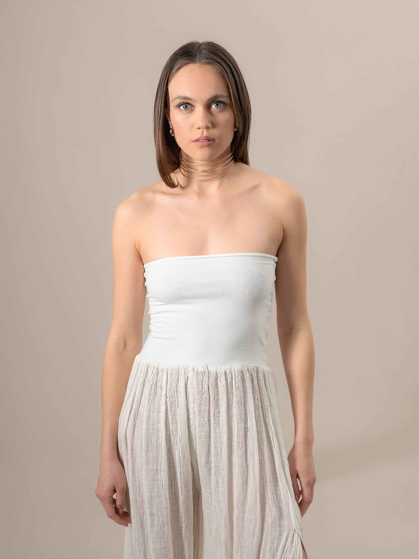 Pantalone Pesce Garzata Latte PANTALONE PESCE GARZATA 33 Bottega Di Brunella