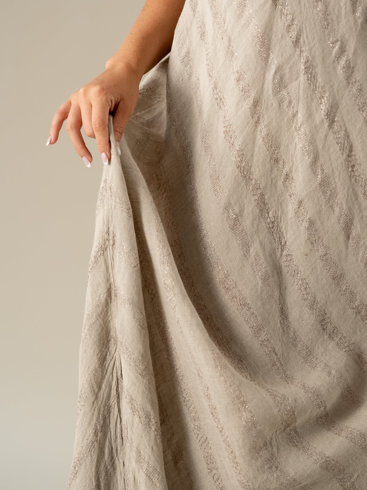 Vestito Trapezio Riga Luxor Naturale VESTITO TRAPEZIO riga luxor 12 La Bottega di Brunella