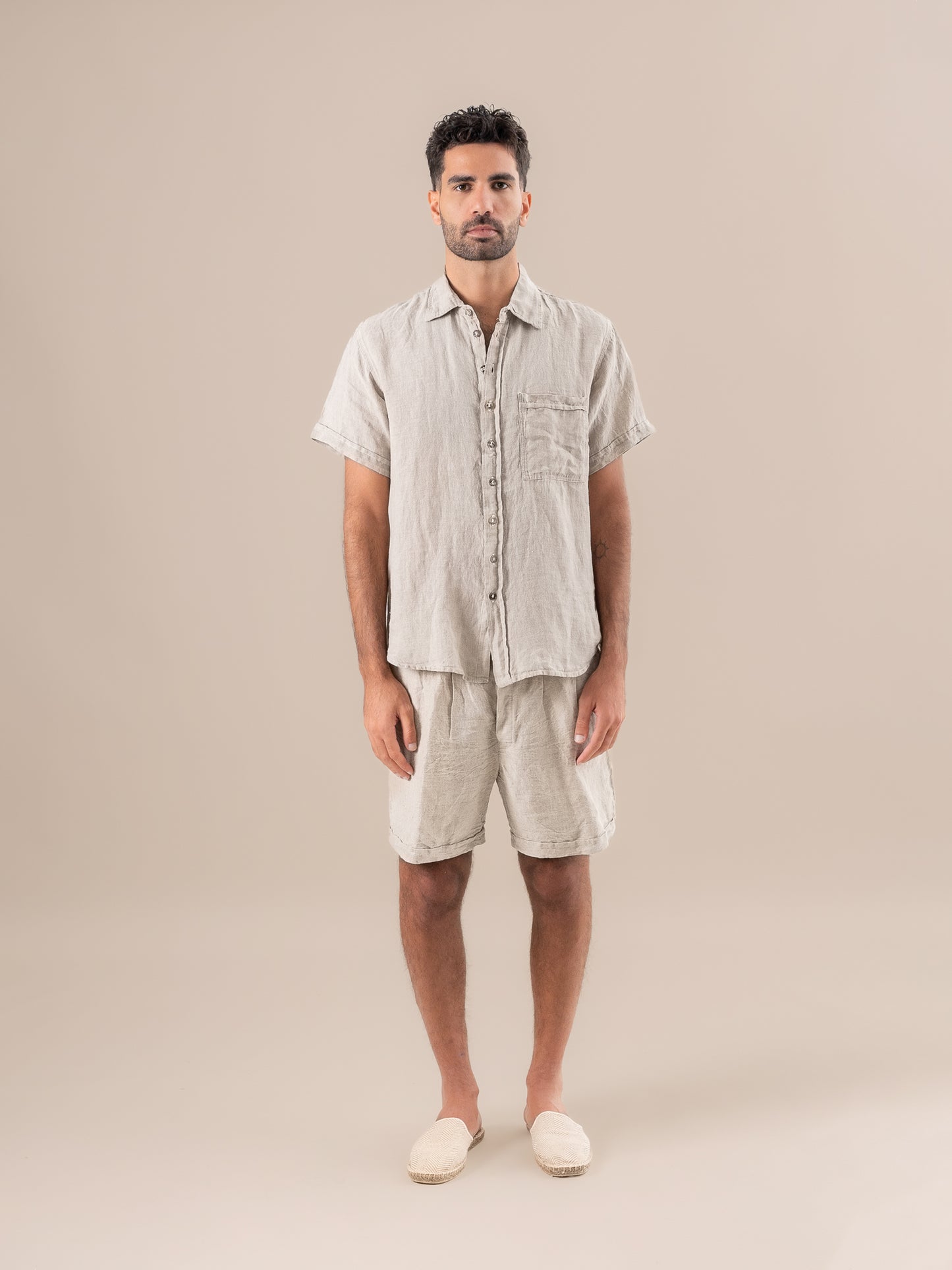 Camicia Peppe M/M Battista Naturale CAMICIA PEPPE m/m battista 12 Bottega Di Brunella