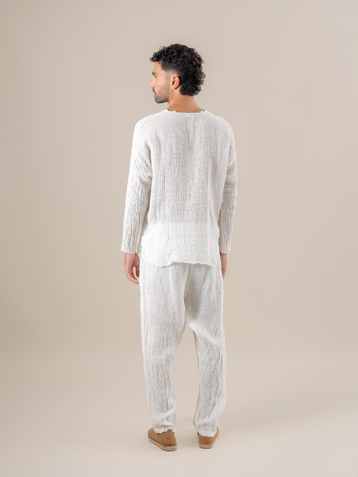 Pantalone Agathos Battista Latte PANTALONE AGATHOS battista 33 Bottega Di Brunella