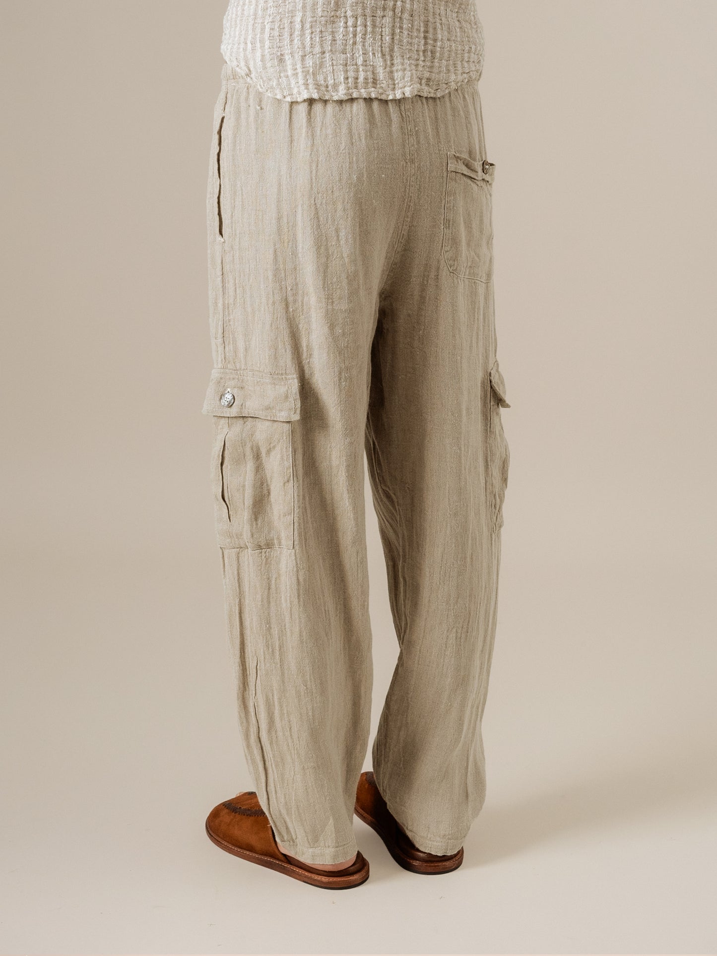 Pantalone Lavoro Tela Country Naturale PANTALONE LAVORO tela country 12 Bottega Di Brunella