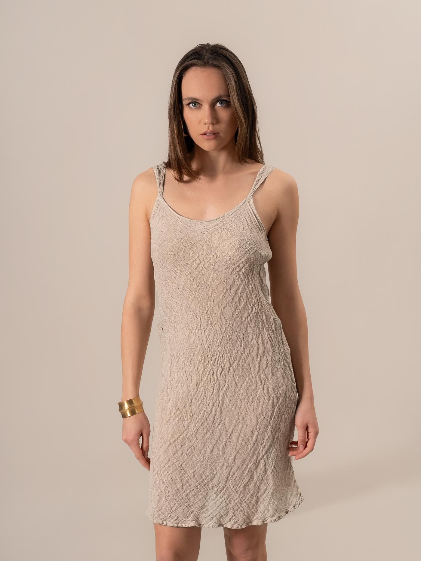 Vestito Sottoveste Mini Garzata Naturale SOTTOVESTE MINI garzata 12 Bottega Di Brunella