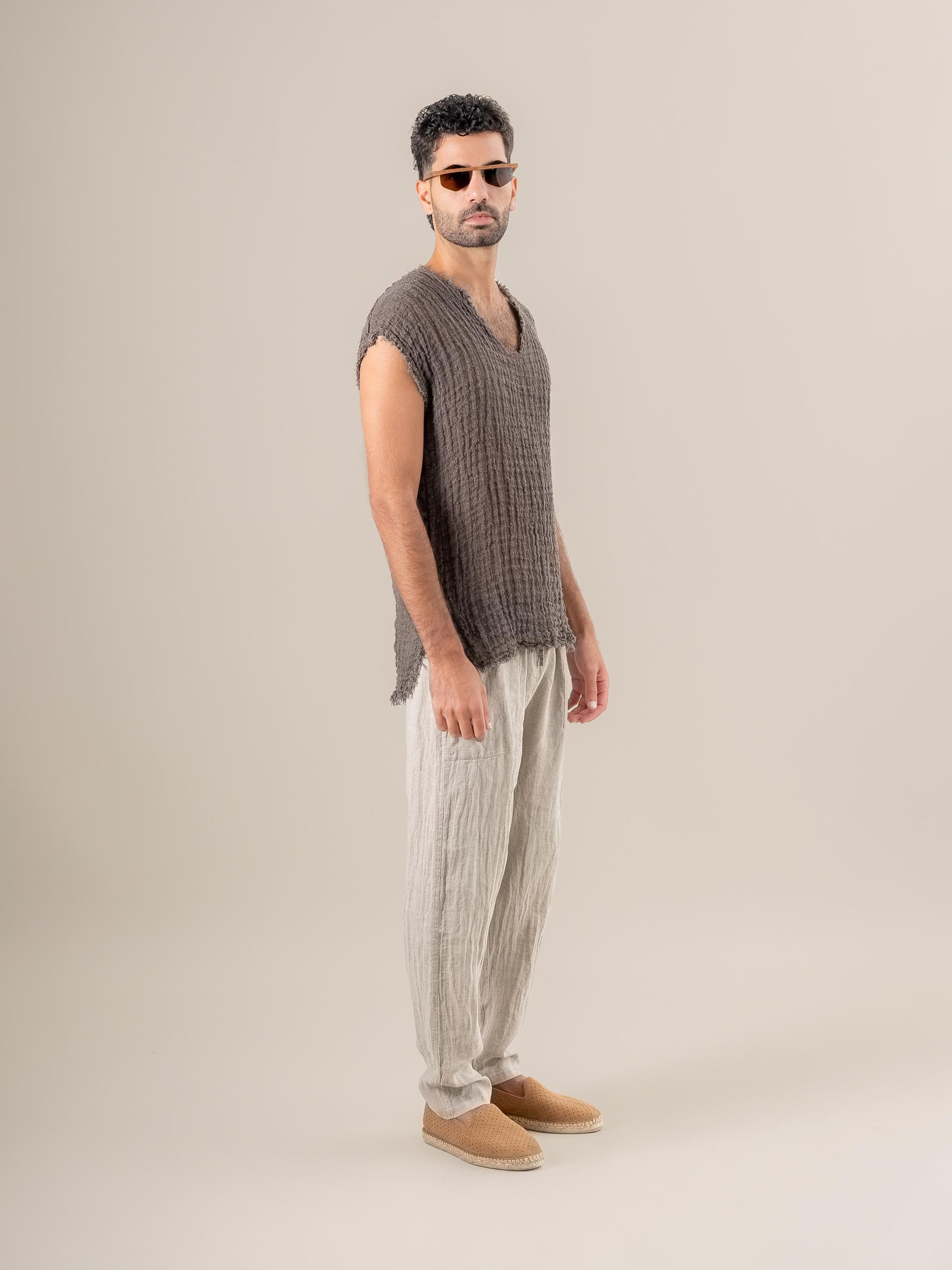 Pantalone Agathos Battista Naturale PANTALONE AGATHOS battista 12 Bottega Di Brunella