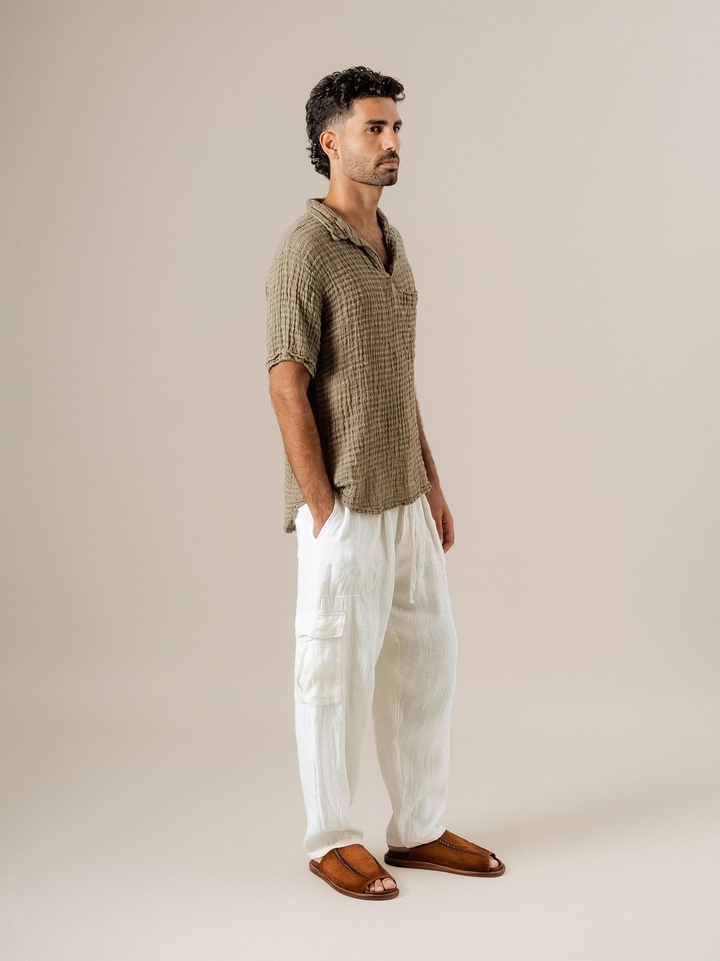Pantalone Lavoro Tela Country Latte PANTALONE LAVORO tela country 33 Bottega Di Brunella