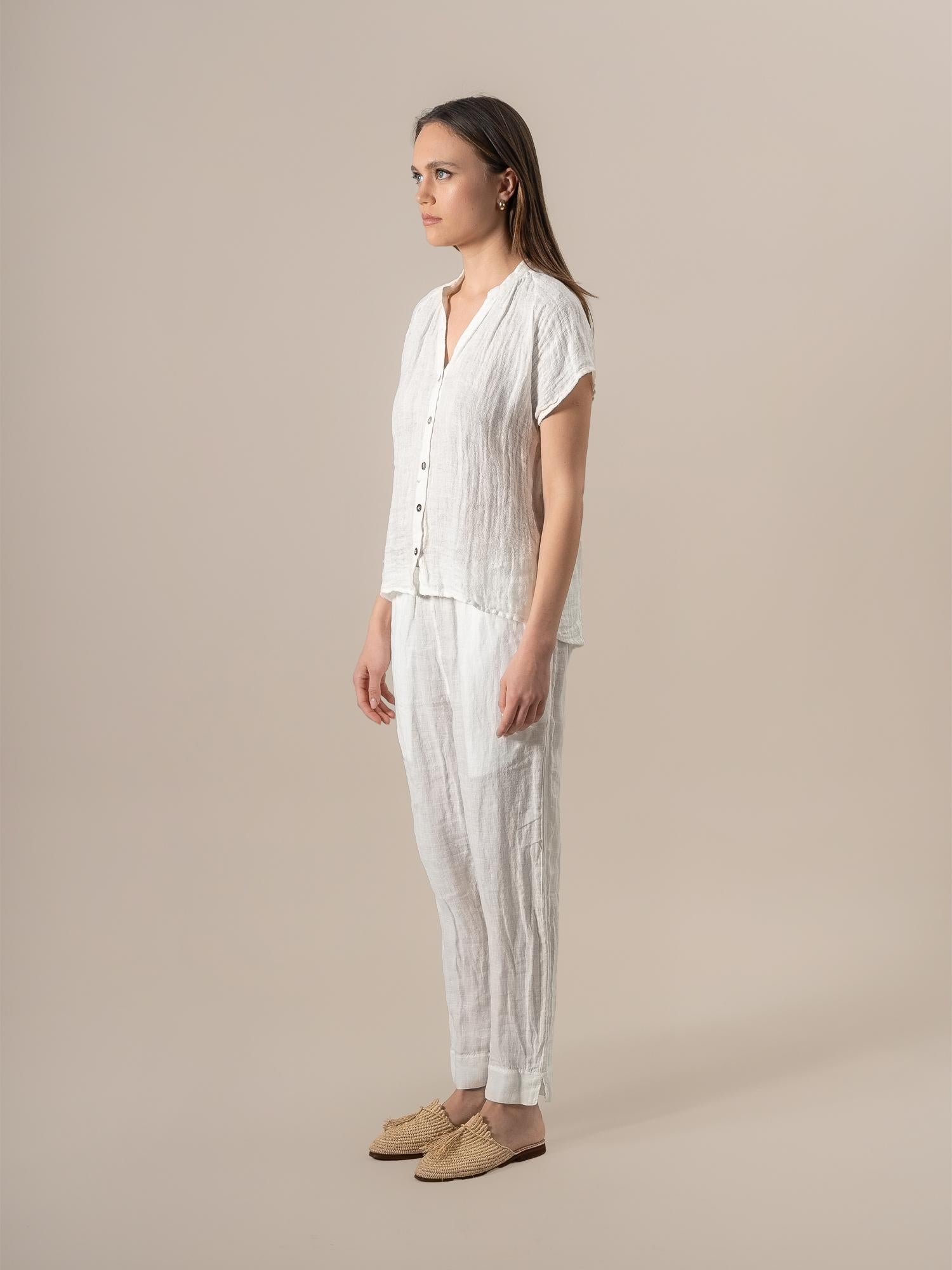 Camicia Primavera Increspato Latte CAMICIA PRIMAVERA increspato 33 Bottega Di Brunella