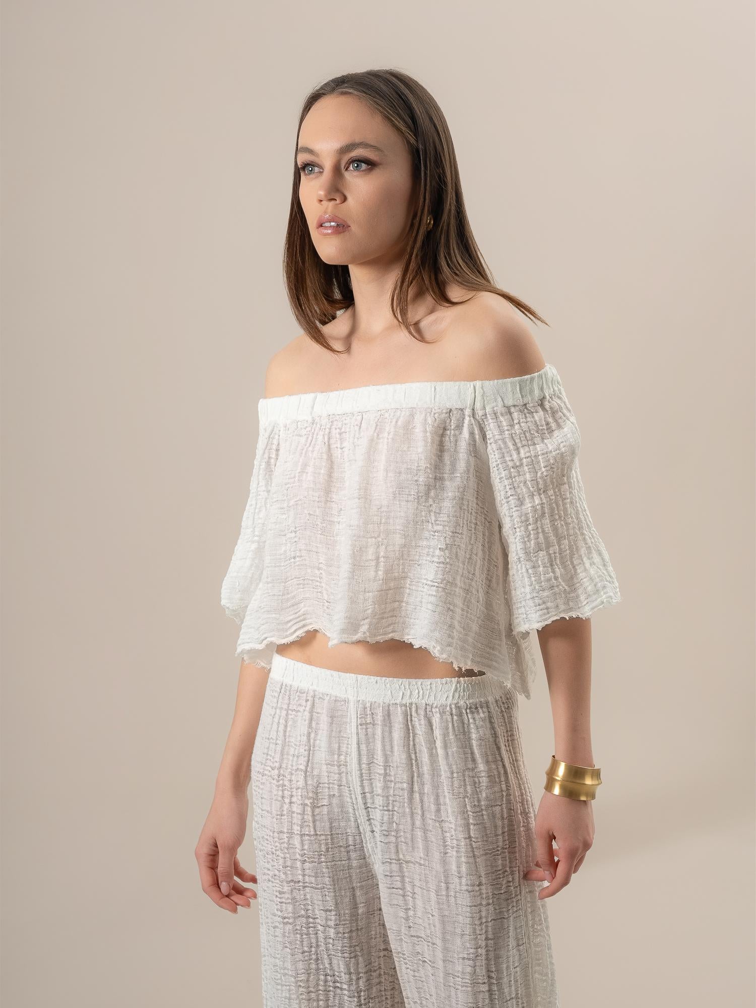 Top Nespolo Garzata Latte TOP NESPOLO GARZATA 33 Bottega Di Brunella