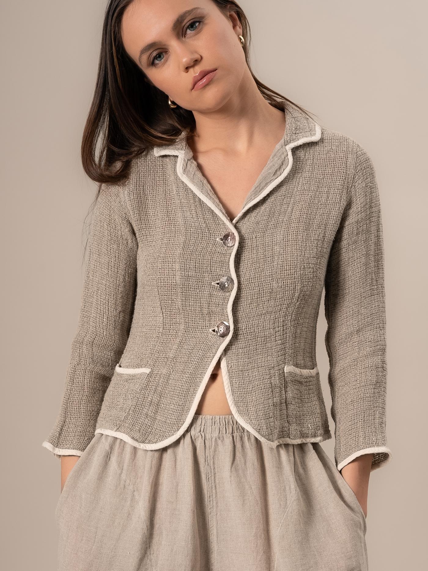 Giacca Elena Aida Naturale GIACCA ELENA aida 12 Bottega Di Brunella