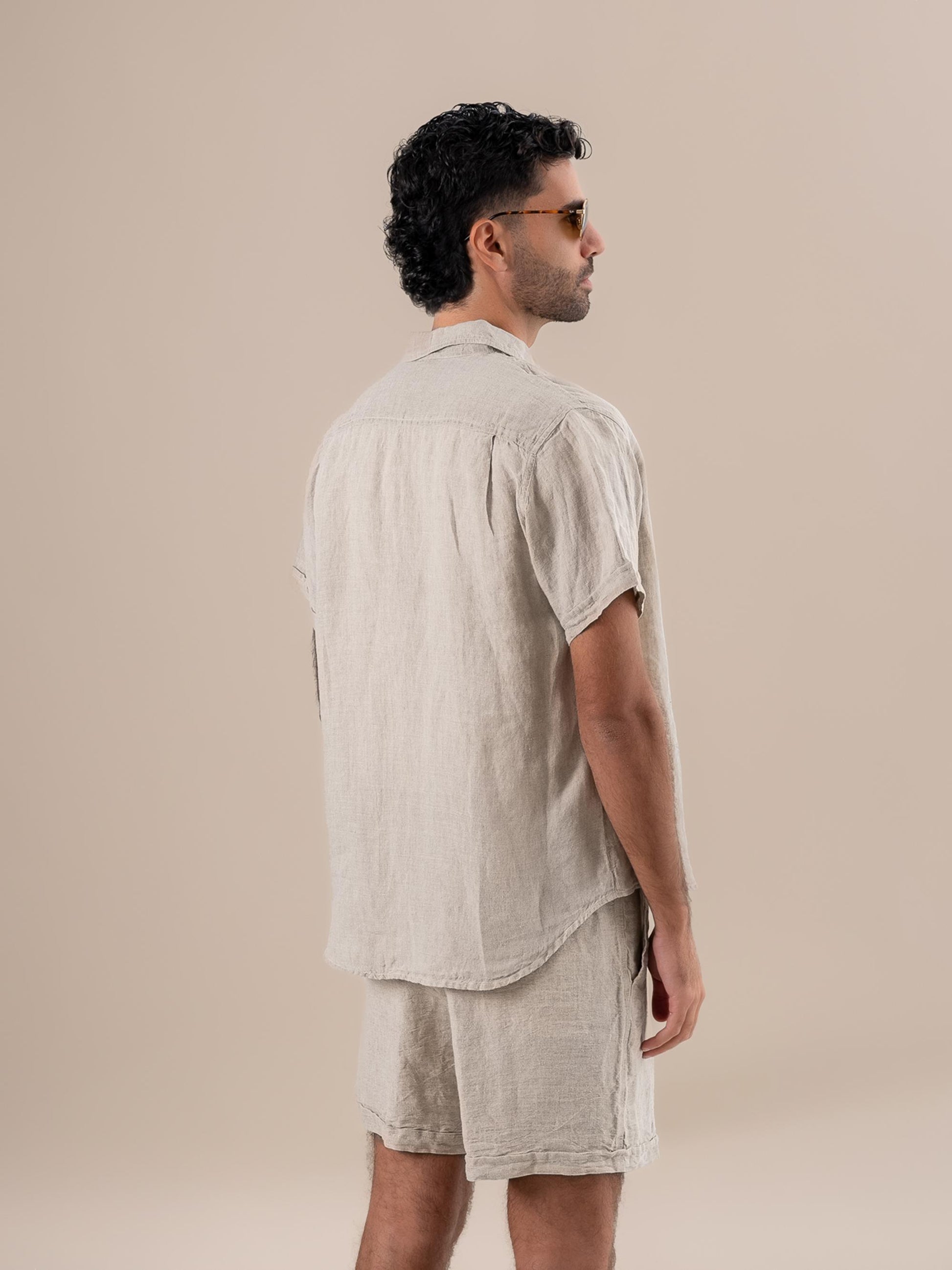 Camicia Peppe Battista Naturale CAMICIA PEPPE m/m collo battista 12 Bottega Di Brunella