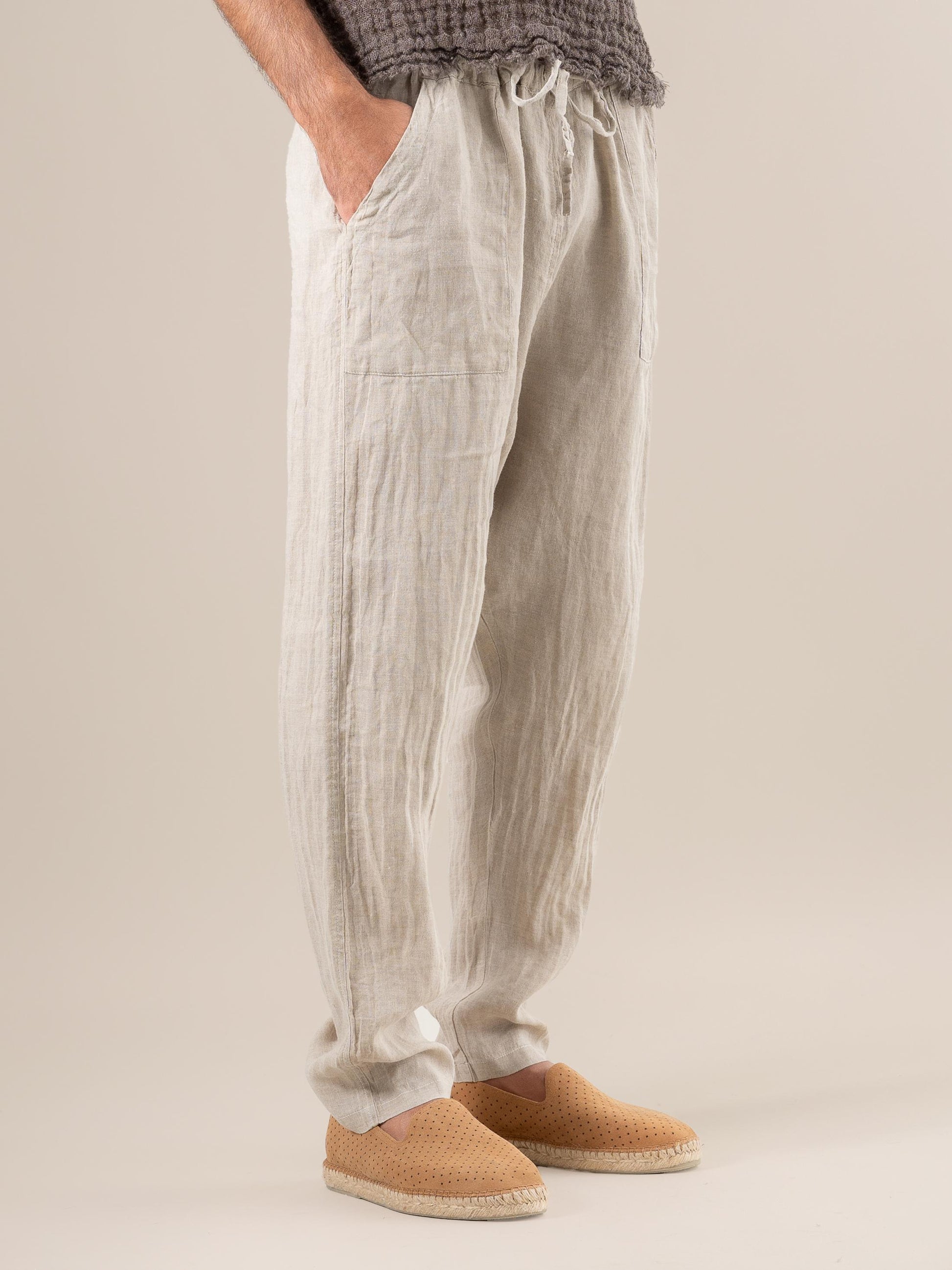 Pantalone Agathos Battista Naturale PANTALONE AGATHOS battista 12 Bottega Di Brunella