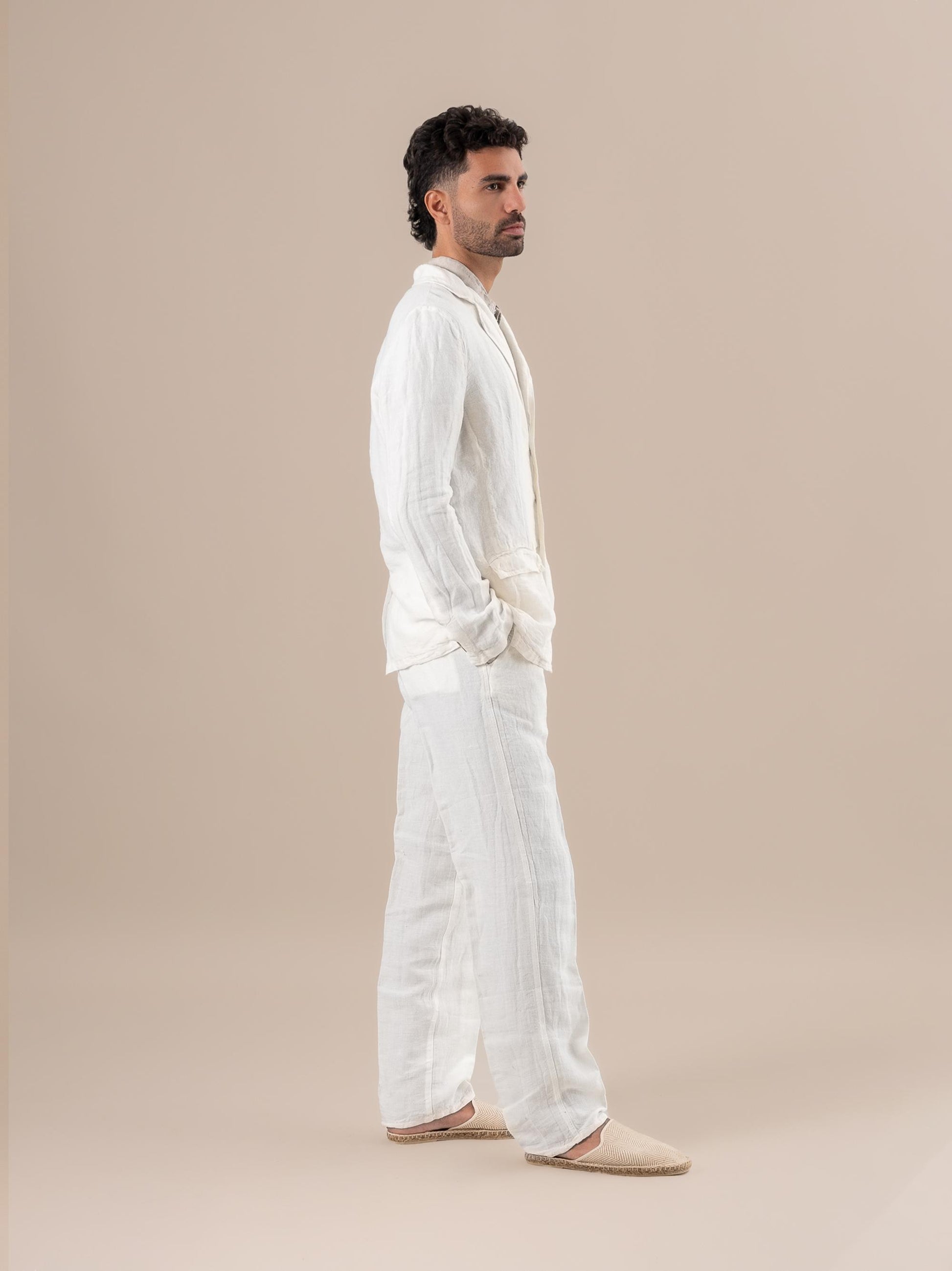 Giacca Checco Lino Medio Latte GIACCA CHECCO lino medio 33 Bottega Di Brunella