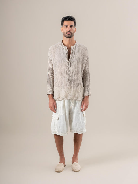 Bermuda Lavoro Tela Country Latte BERMUDA LAVORO tela country 33 Bottega Di Brunella