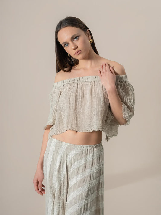 Top Nespolo Garzata Naturale TOP NESPOLO GARZATA 12 Bottega Di Brunella