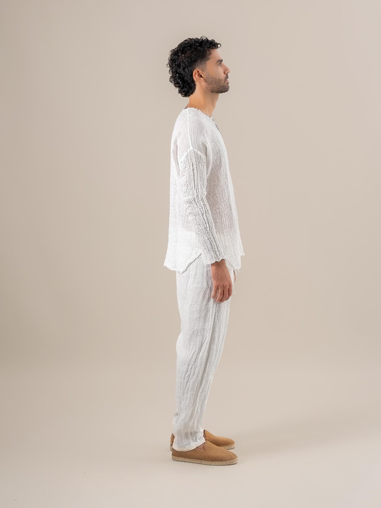 Pantalone Agathos Battista Latte PANTALONE AGATHOS battista 33 Bottega Di Brunella