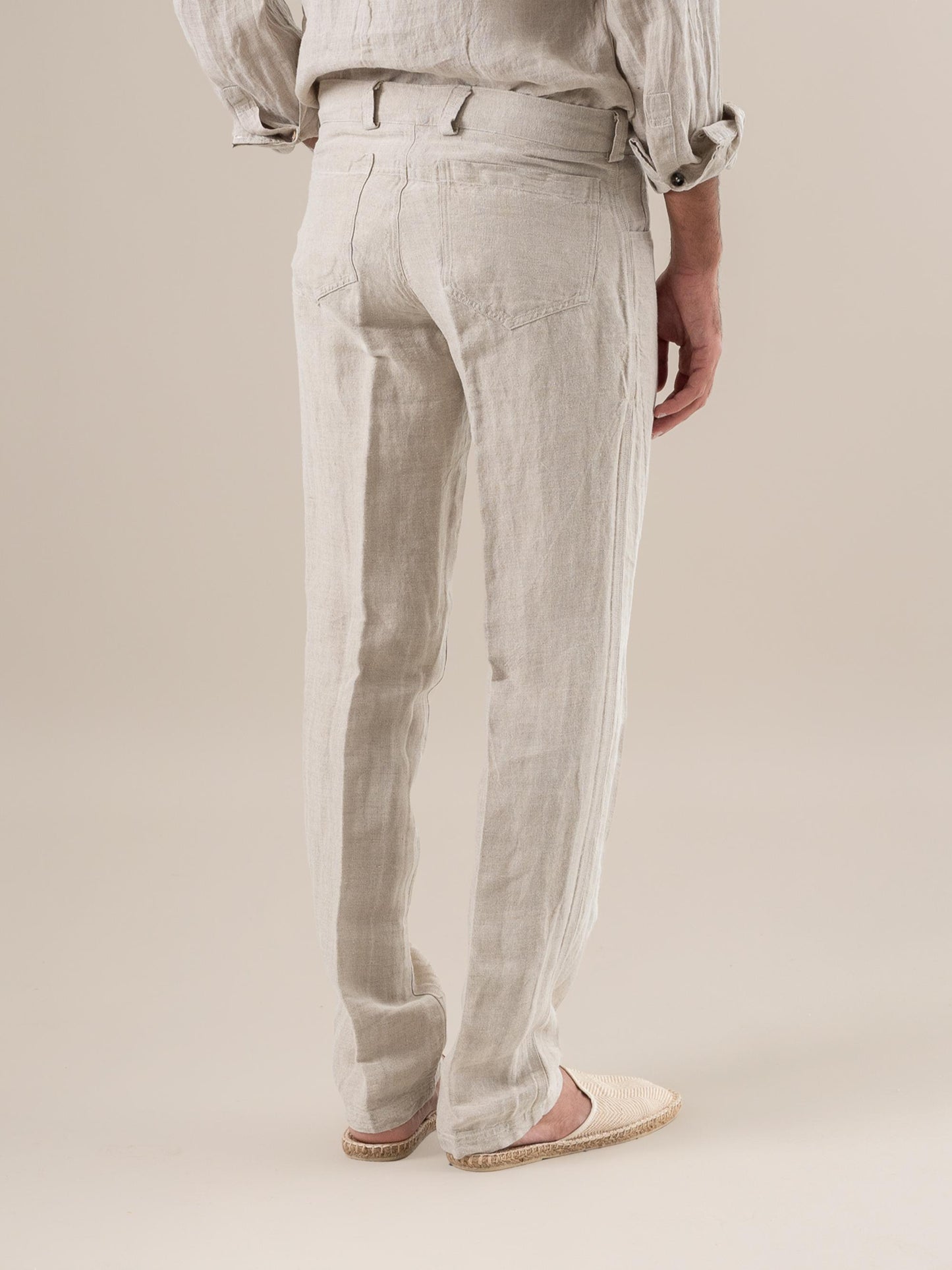 Pantaloni Emanuel Lino Medio Naturale PANTALONE EMANUEL LINO MEDIO 12 Bottega Di Brunella