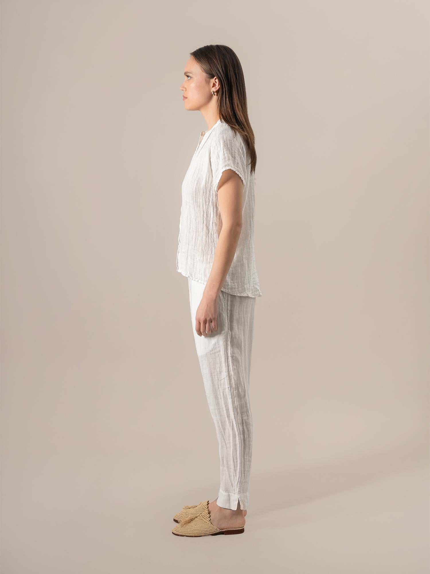 Camicia Primavera Increspato Latte CAMICIA PRIMAVERA increspato 33 Bottega Di Brunella