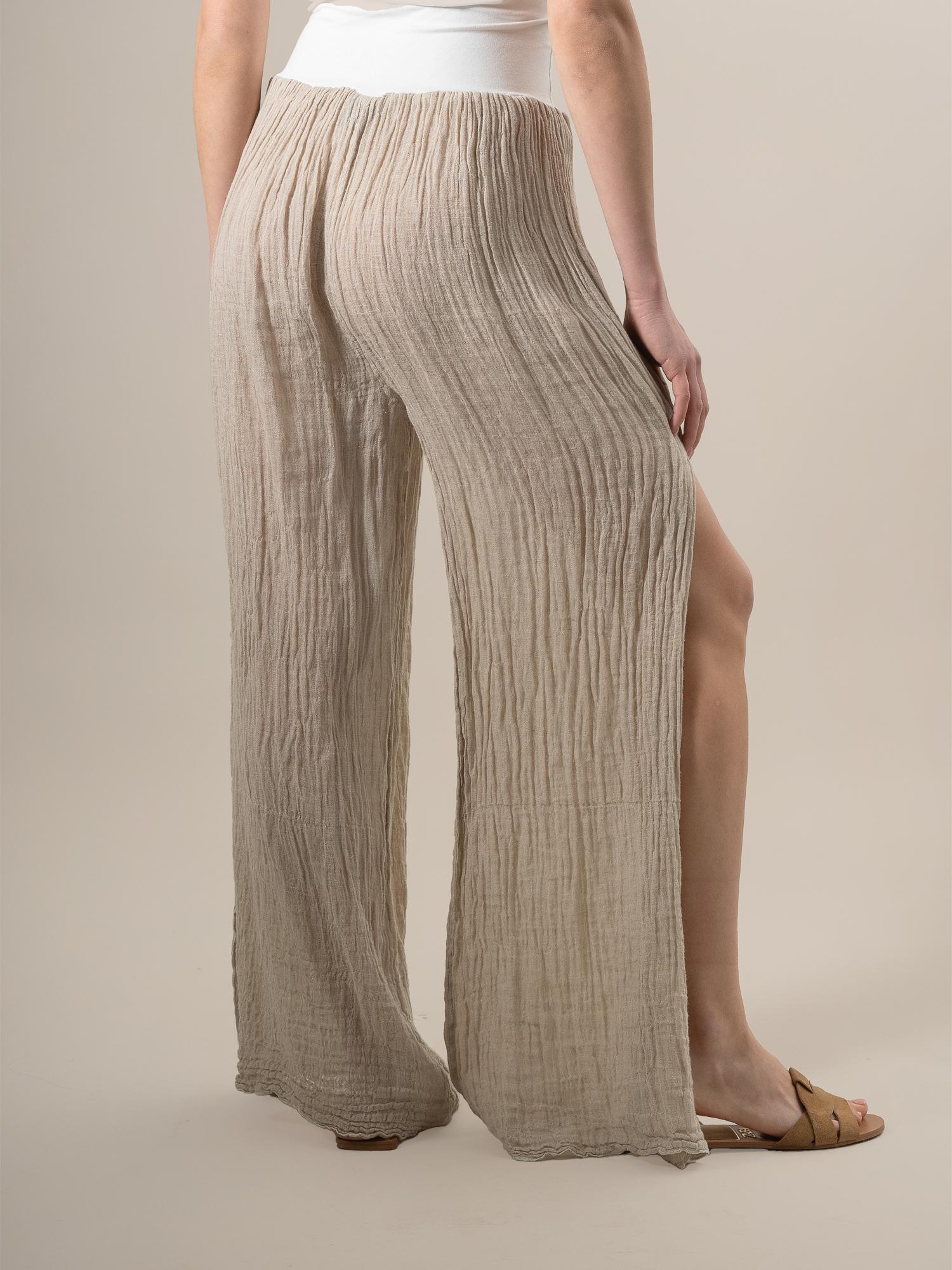 Pantalone Pesce Garzata Naturale PANTALONE PESCE GARZATA 12 Bottega Di Brunella