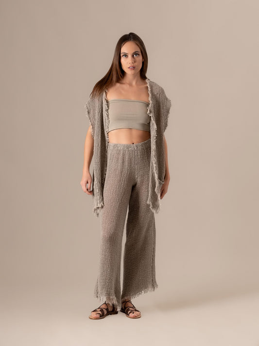 Gilet Raffaello Campagna Naturale GILET RAFFAELLO campagna 12 Bottega Di Brunella