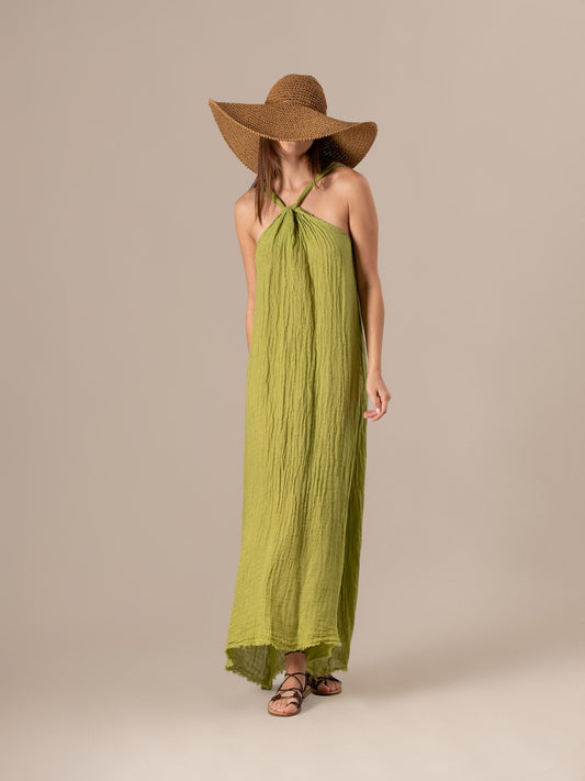 Vestito Maxi Timo Increspato Citrino VESTITO MX TIMO increspato 286 Bottega Di Brunella