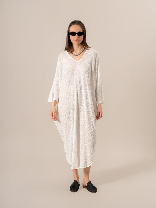 Vestito Fausta Garzata Latte VESTITO FAUSTA garzata 33 Bottega Di Brunella