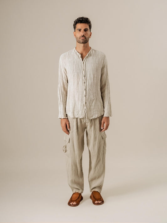 Pantalone Lavoro Tela Country Naturale PANTALONE LAVORO tela country 12 Bottega Di Brunella