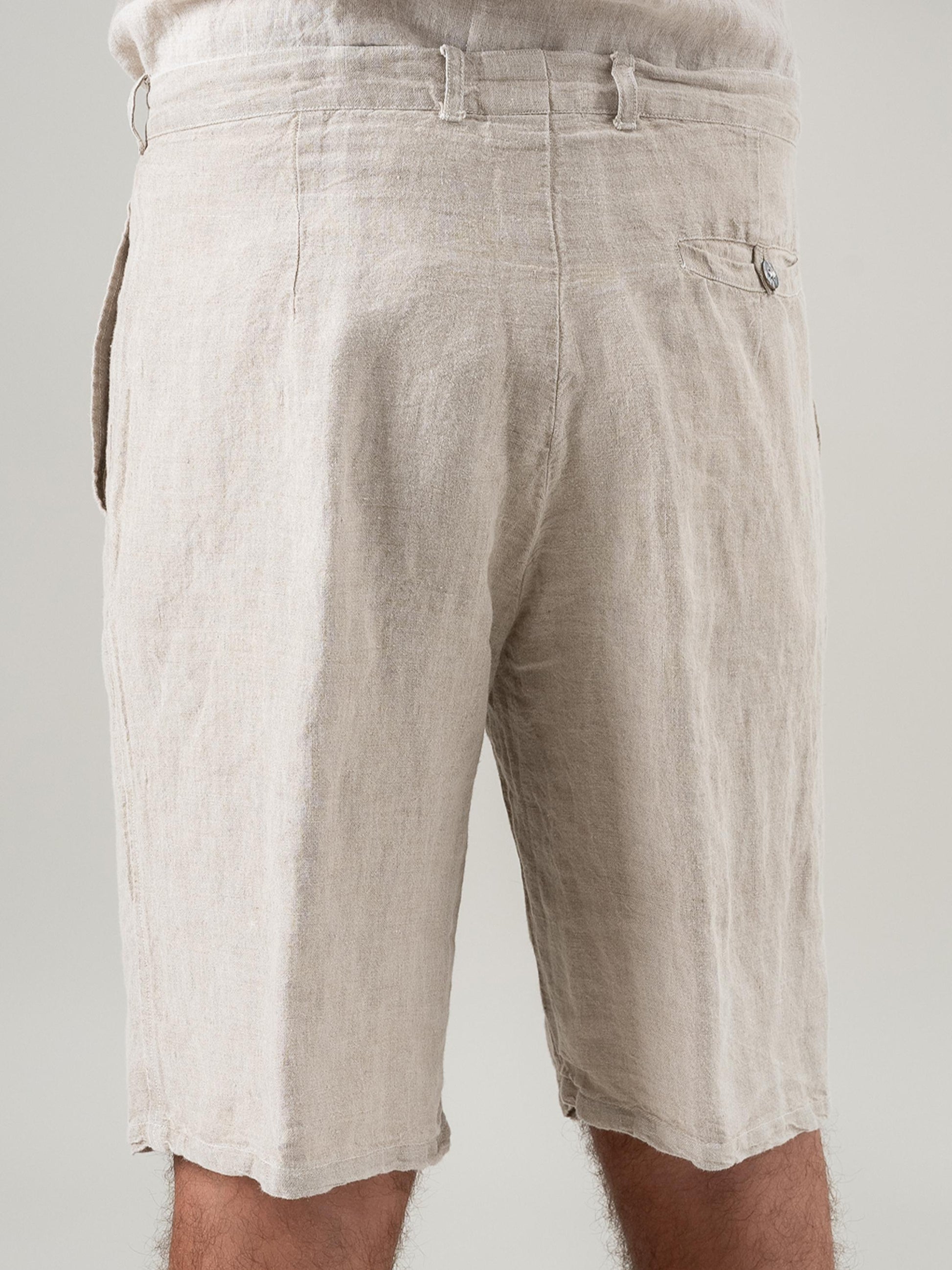 Bermuda Generoso Lino Medio Naturale BERMUDA GENEROSO lino medio 12 Bottega Di Brunella