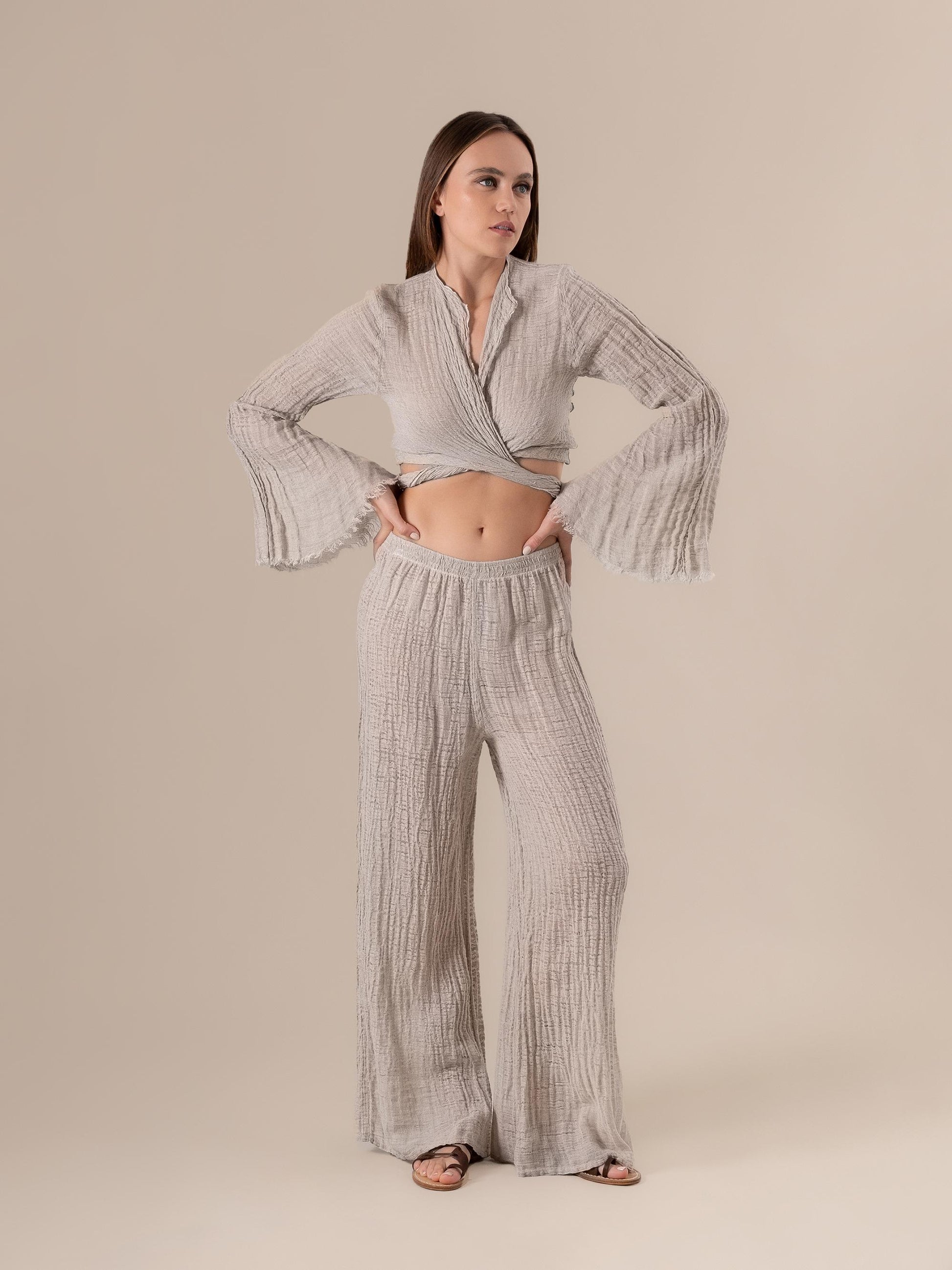 Pantalone Rock Garzata Naturale PANTALONE ROCK garzata 12 Bottega Di Brunella