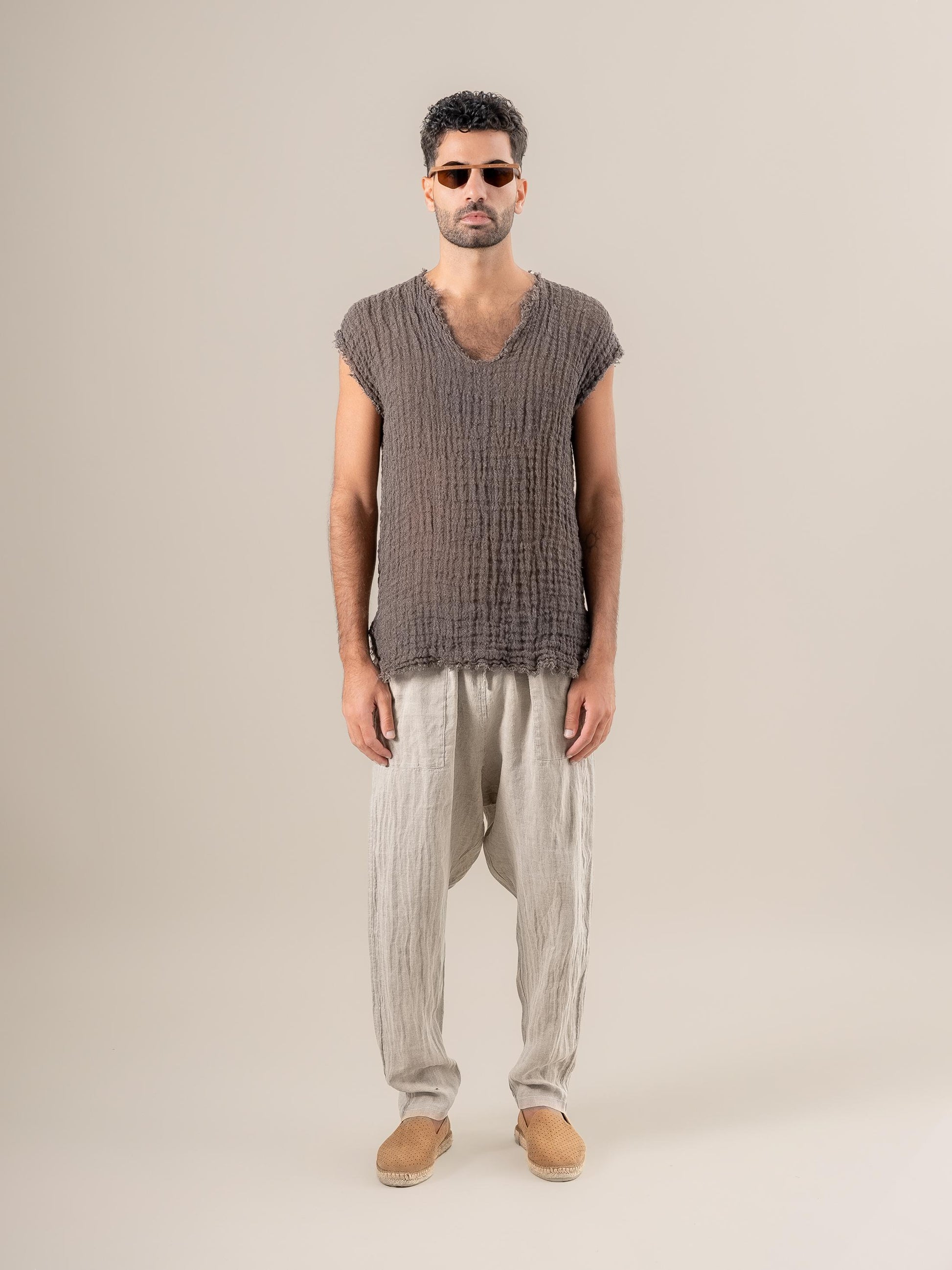 Pantalone Agathos Battista Naturale PANTALONE AGATHOS battista 12 Bottega Di Brunella