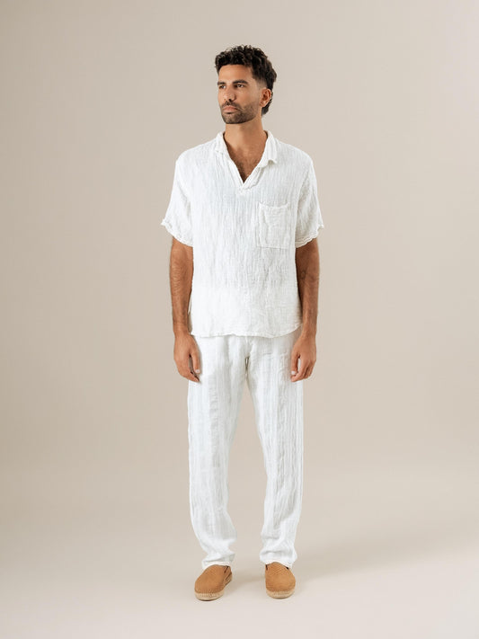 Pantaloni Amalfi Riga Jeep Latte PANTALONE AMALFI riga jeep 33 Bottega Di Brunella