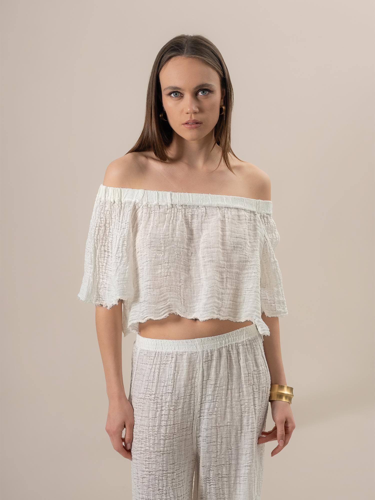 Top Nespolo Garzata Latte TOP NESPOLO GARZATA 33 Bottega Di Brunella