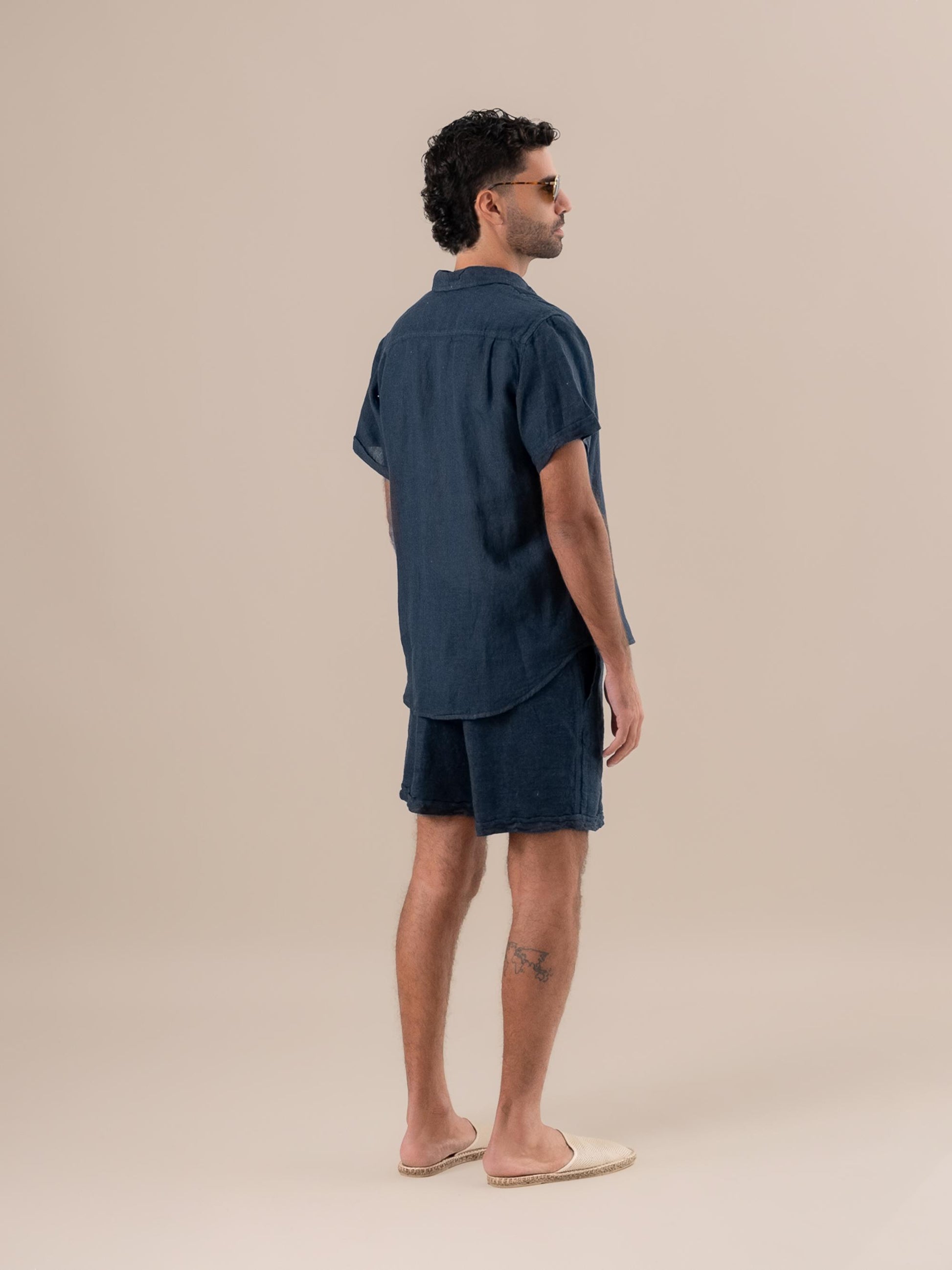 Camicia Peppe Battista Borragine CAMICIA PEPPE m/m collo battista 265 Bottega Di Brunella