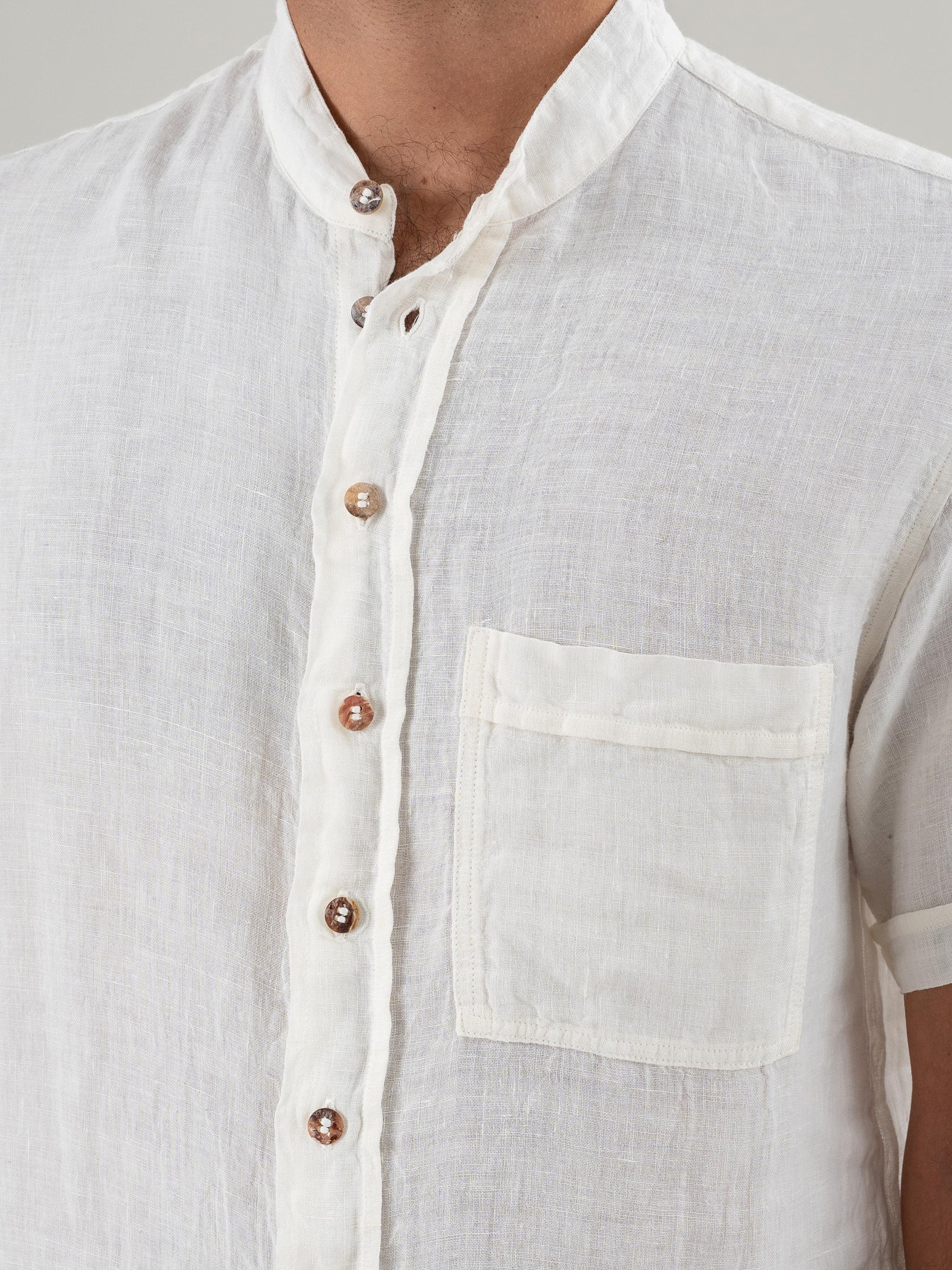 Camicia Peppe M/M Coreana Battista Latte CAMICIA PEPPE m/m kor battista 33 Bottega Di Brunella