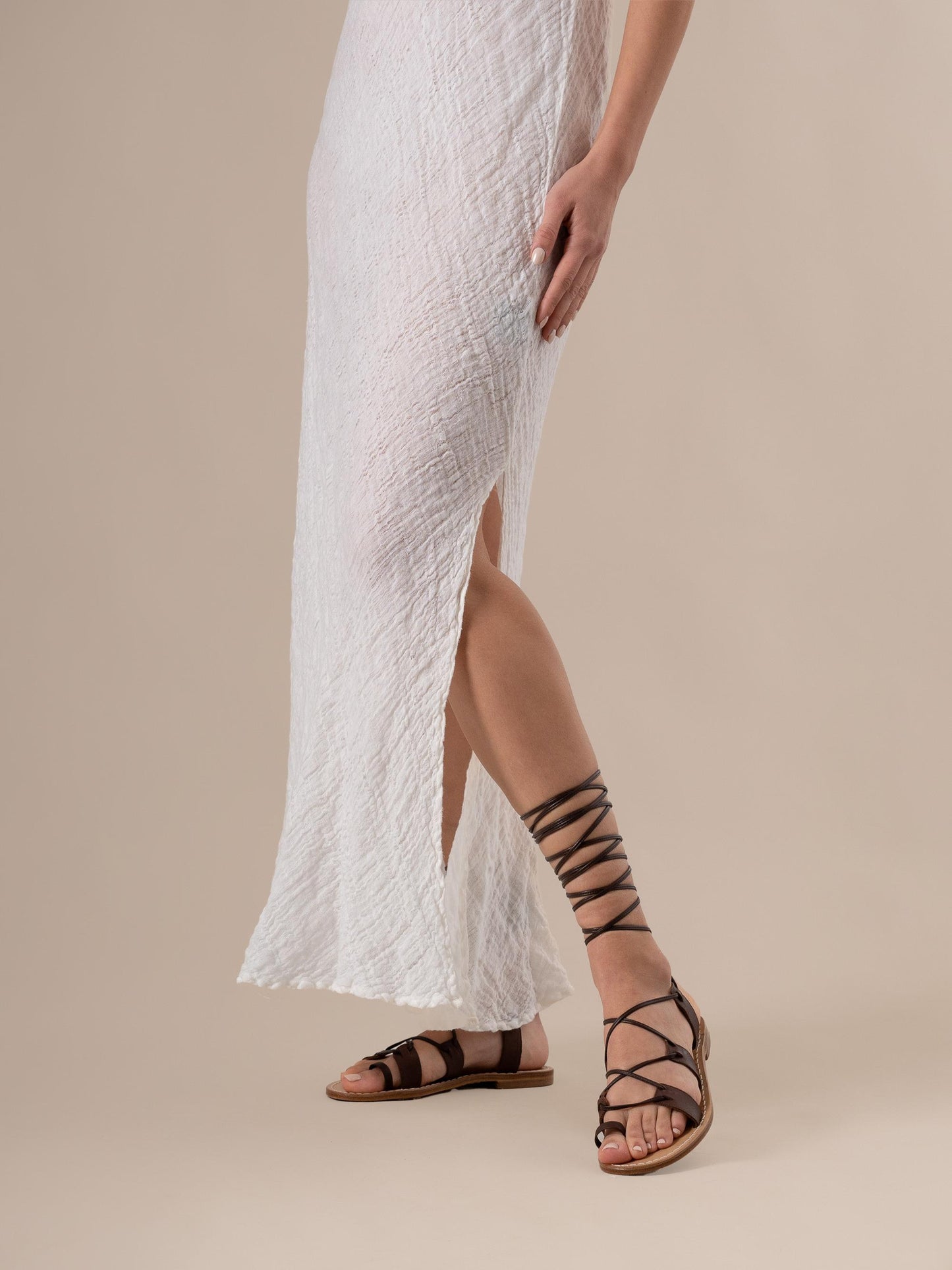 Vestito Sottoveste Maxi Garzata Latte SOTTOVESTE MAXI garzata 33 Bottega Di Brunella