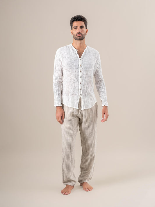 Camicia Marco Garzata Latte CAMICIA MARCO garzata 33 Bottega Di Brunella