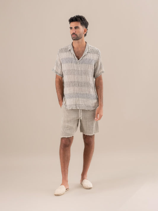 Camicia Monica Garza Milos Naturale CAMICIA MONICA GARZA MILOS 12 Bottega Di Brunella