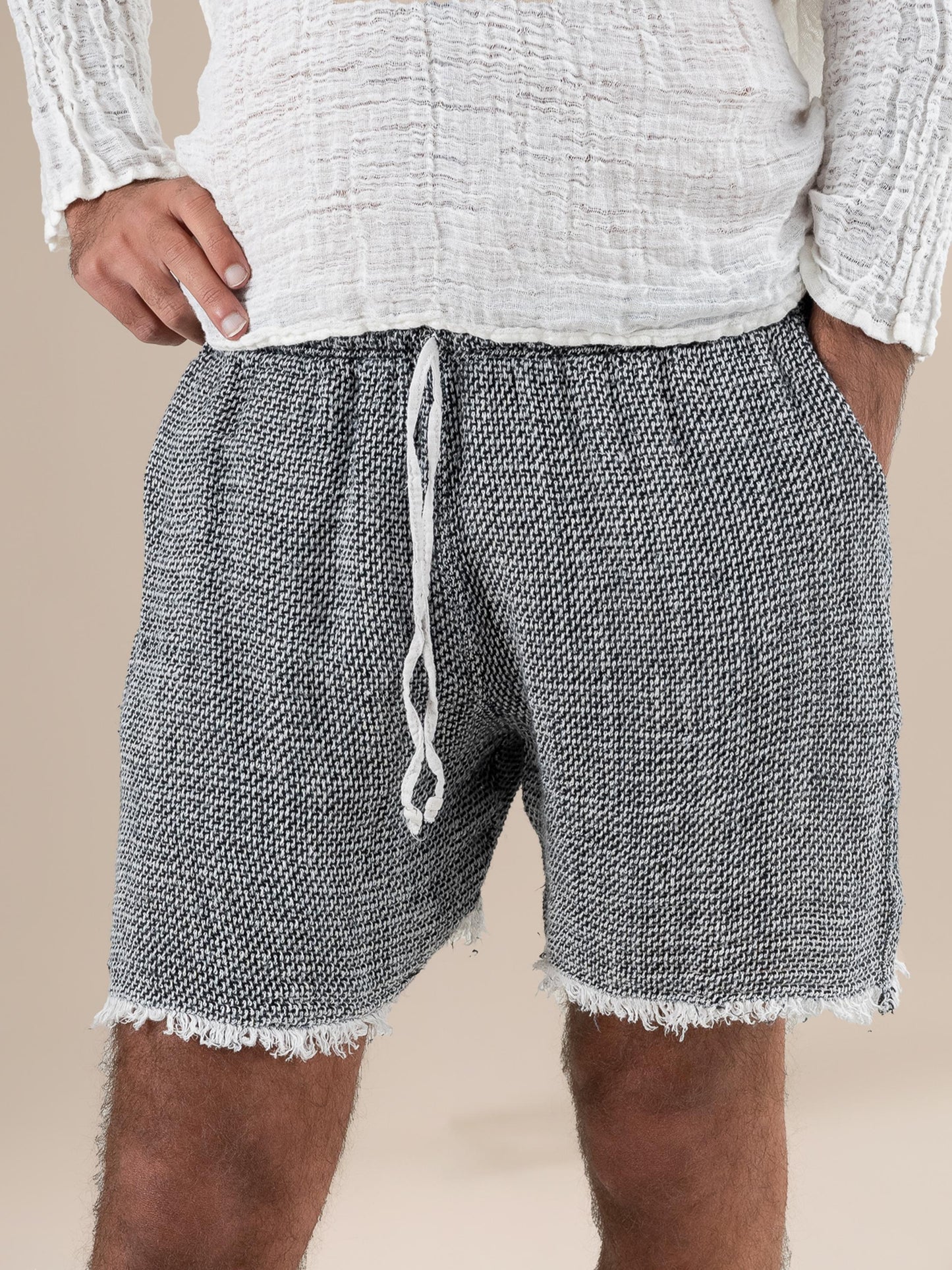 Shorts Amalfi Aida Nera Latte SHORT AMALFI aida nera 33 Bottega Di Brunella