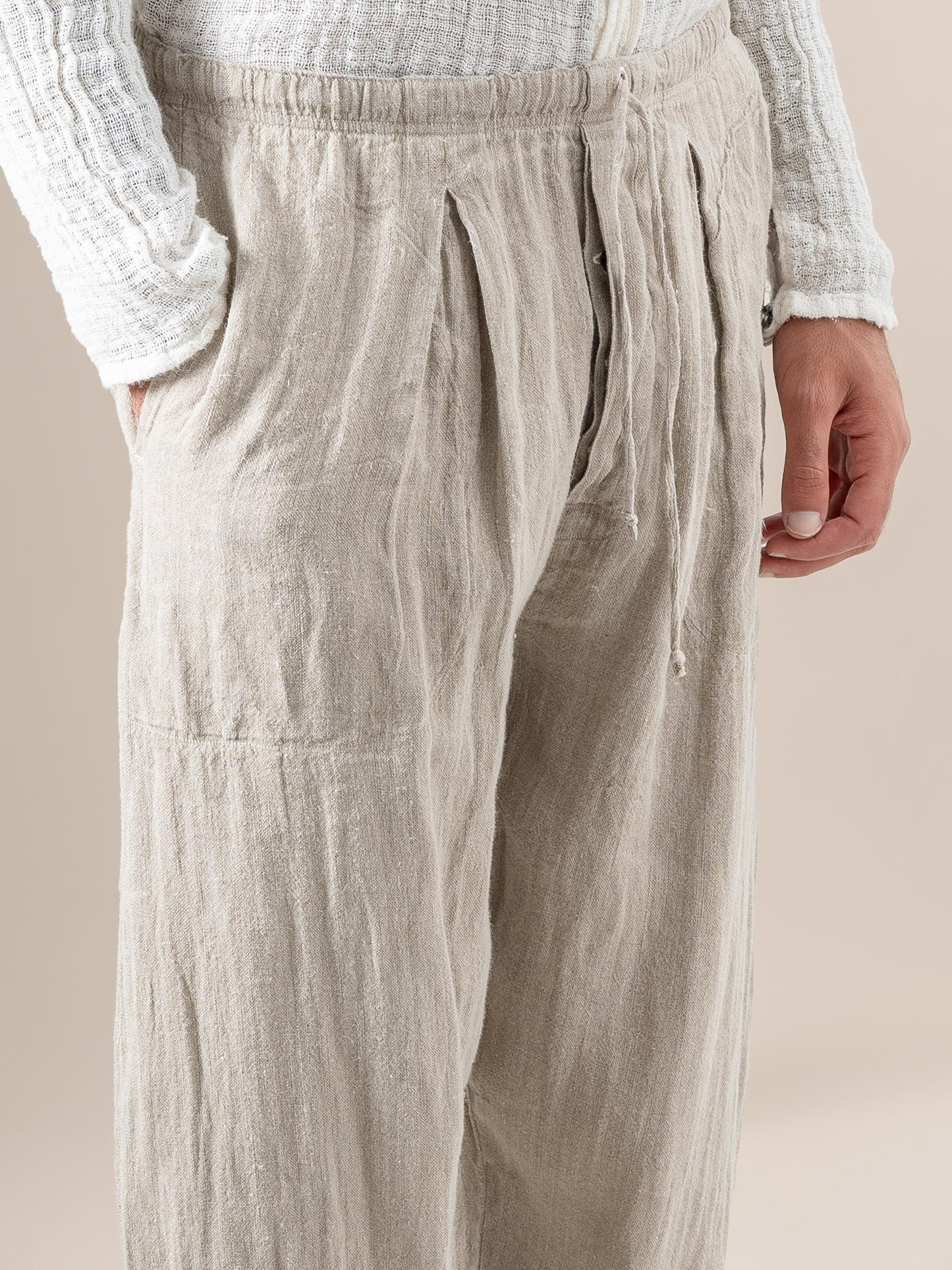 Pantalone Paolo Tela Country Naturale PANTALONE PAOLO tela country 12 Bottega Di Brunella