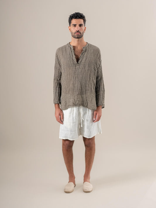 Bermuda Domenico Tela Country Latte BERMUDA DOMENICO tela country 33 Bottega Di Brunella