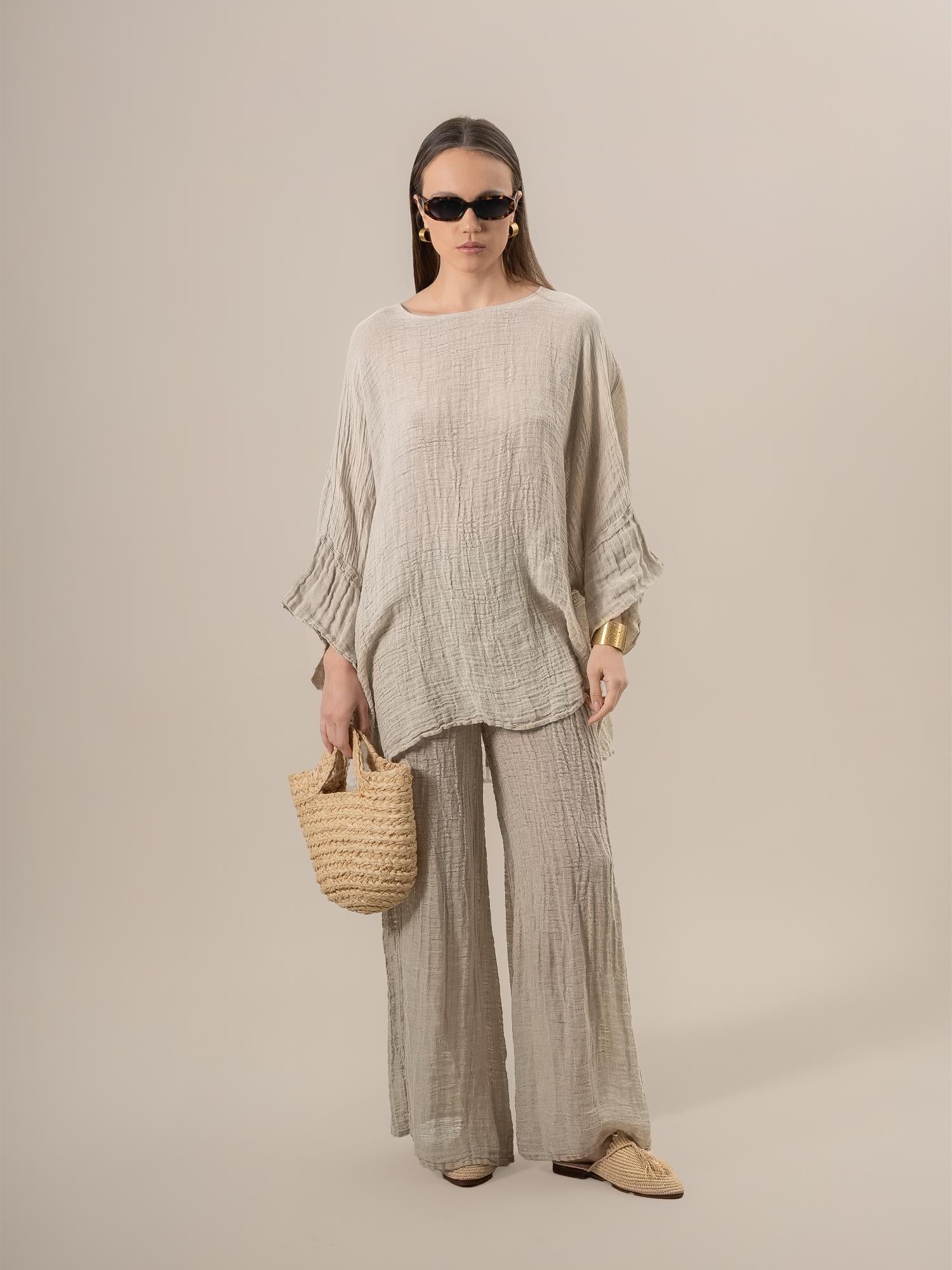 Camicia Hip Hop Garzata Naturale CAMICIA HIP HOP garzata 12 Bottega Di Brunella