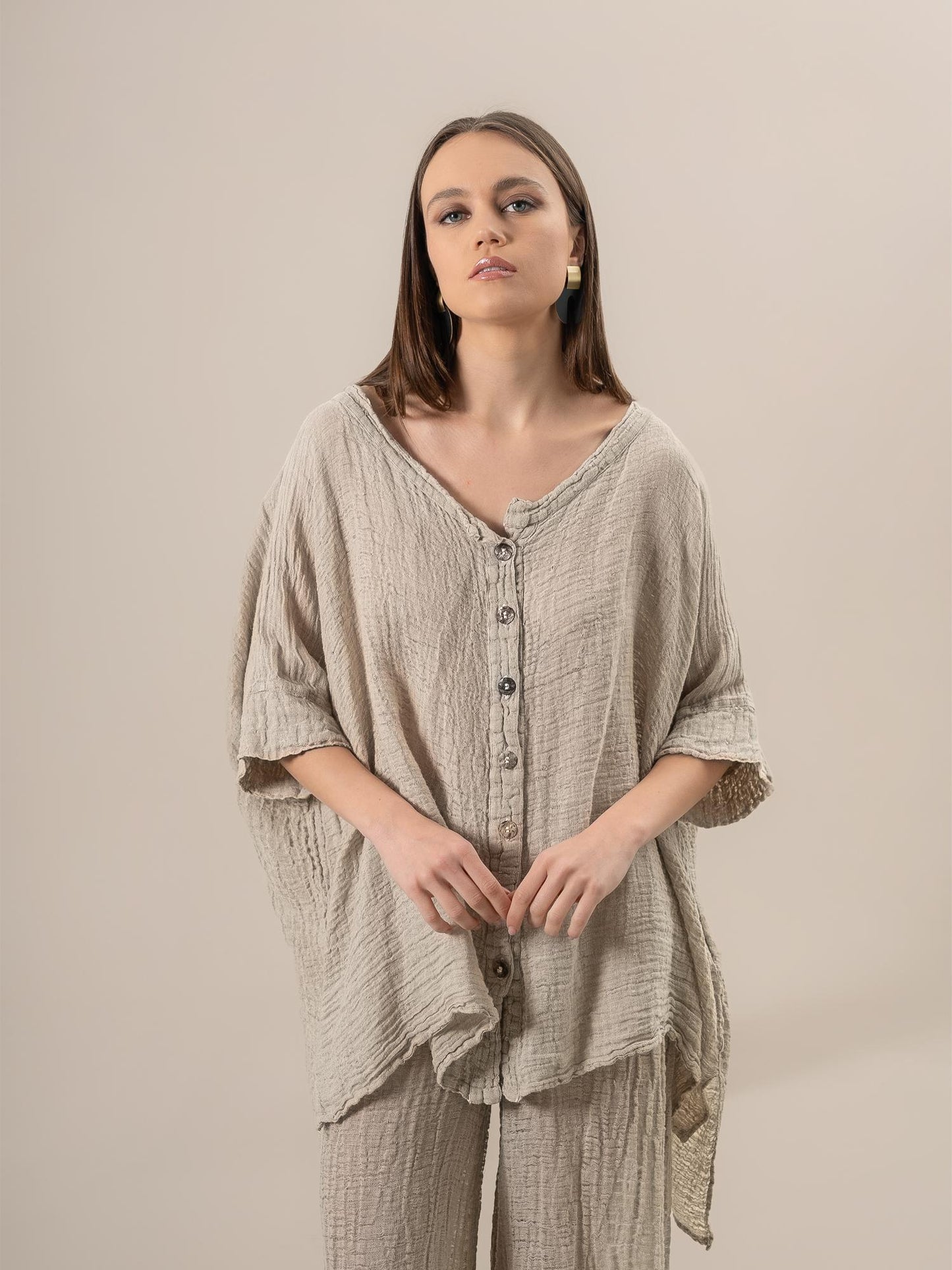 Casacca Bellatrix Garzata Naturale CASACCA BELLATRIX GARZATA 12 Bottega Di Brunella