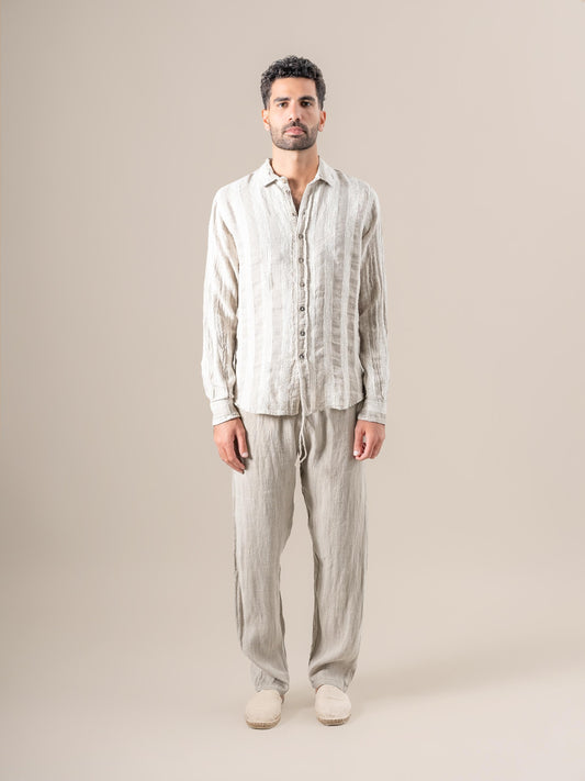 Pantalone Amalfi Tela Country Naturale PANTALONE AMALFI tela country 12 Bottega Di Brunella