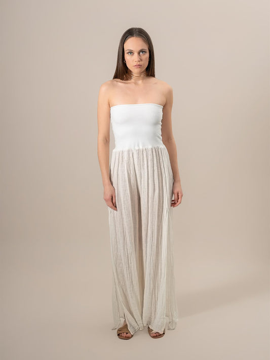 Pantalone Pesce Garzata Latte PANTALONE PESCE GARZATA 33 Bottega Di Brunella