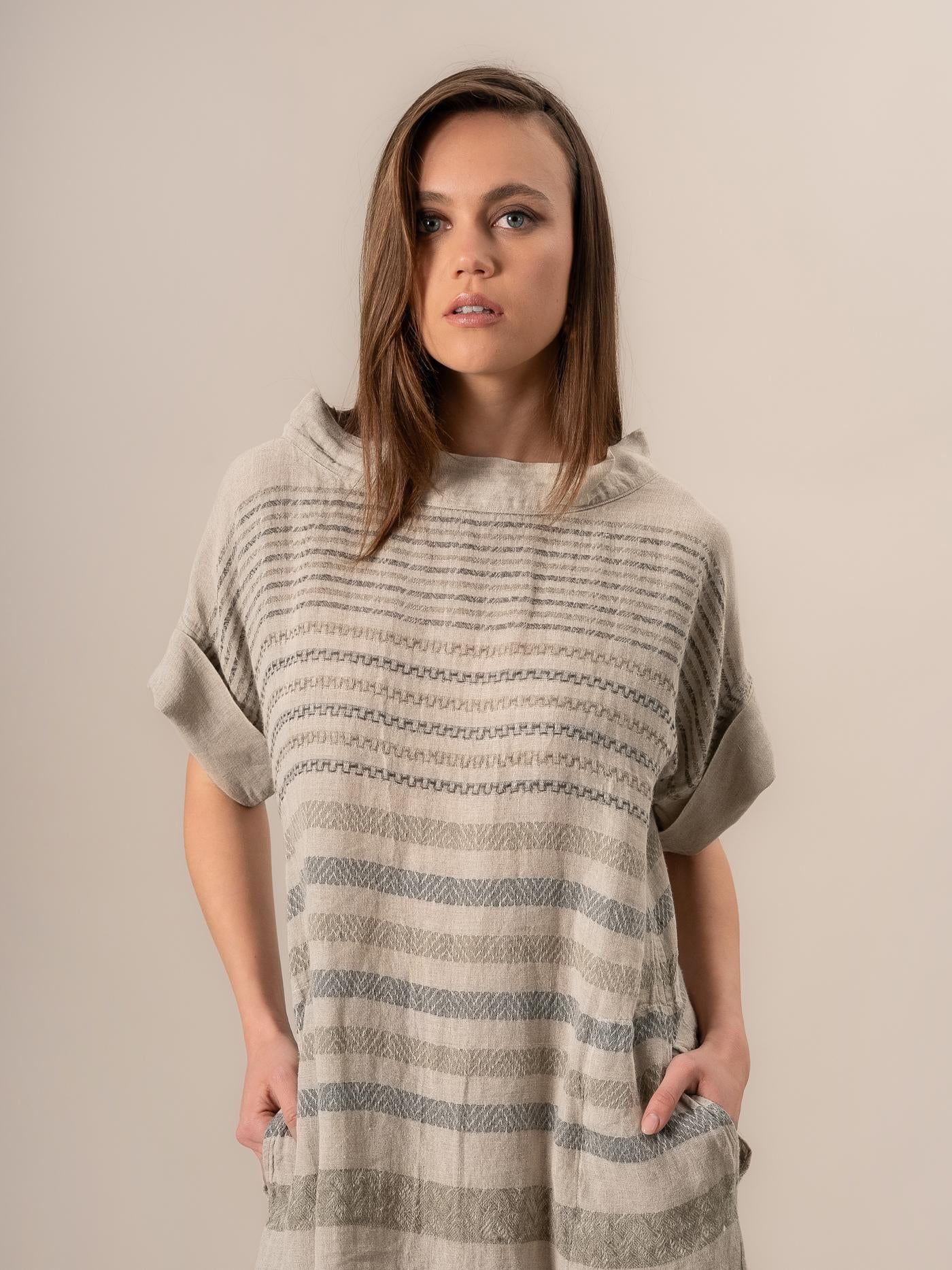 Vestito Titanic Taglio Patch Rosmarino Naturale VESTITO TITANIC T. PATCH ROS 12 Bottega Di Brunella