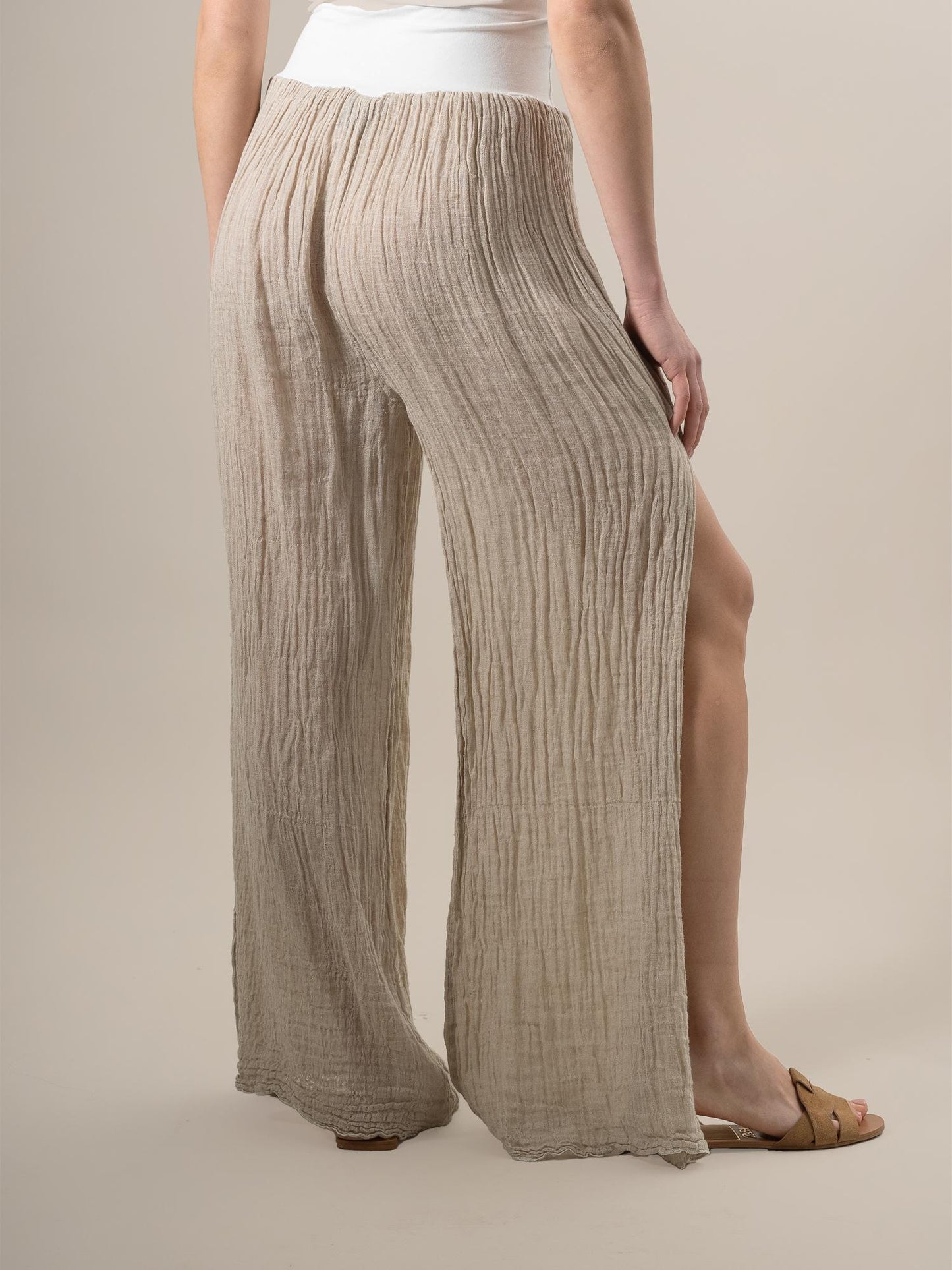 Pantalone Pesce Garzata Naturale PANTALONE PESCE GARZATA 12 Bottega Di Brunella