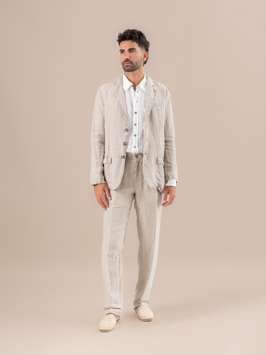 Giacca Checco Lino Medio Naturale GIACCA CHECCO lino medio 12 Bottega Di Brunella