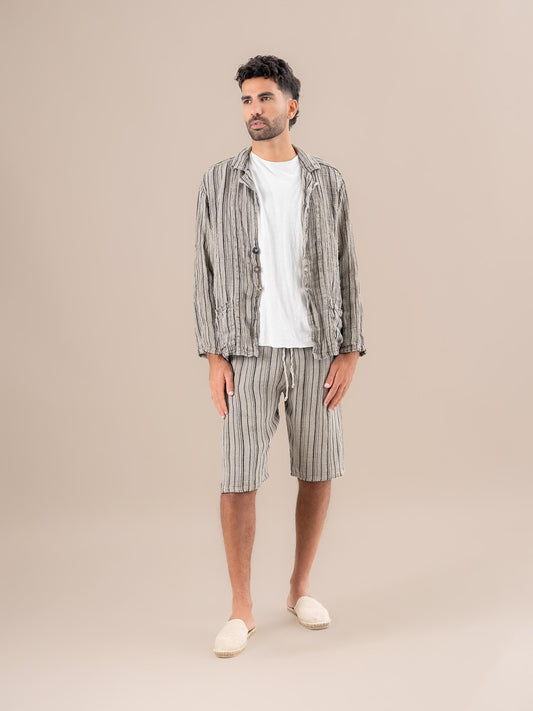 Bermuda Amalfi Riga Felice Naturale BERMUDA AMALFI riga felice 12 Bottega Di Brunella