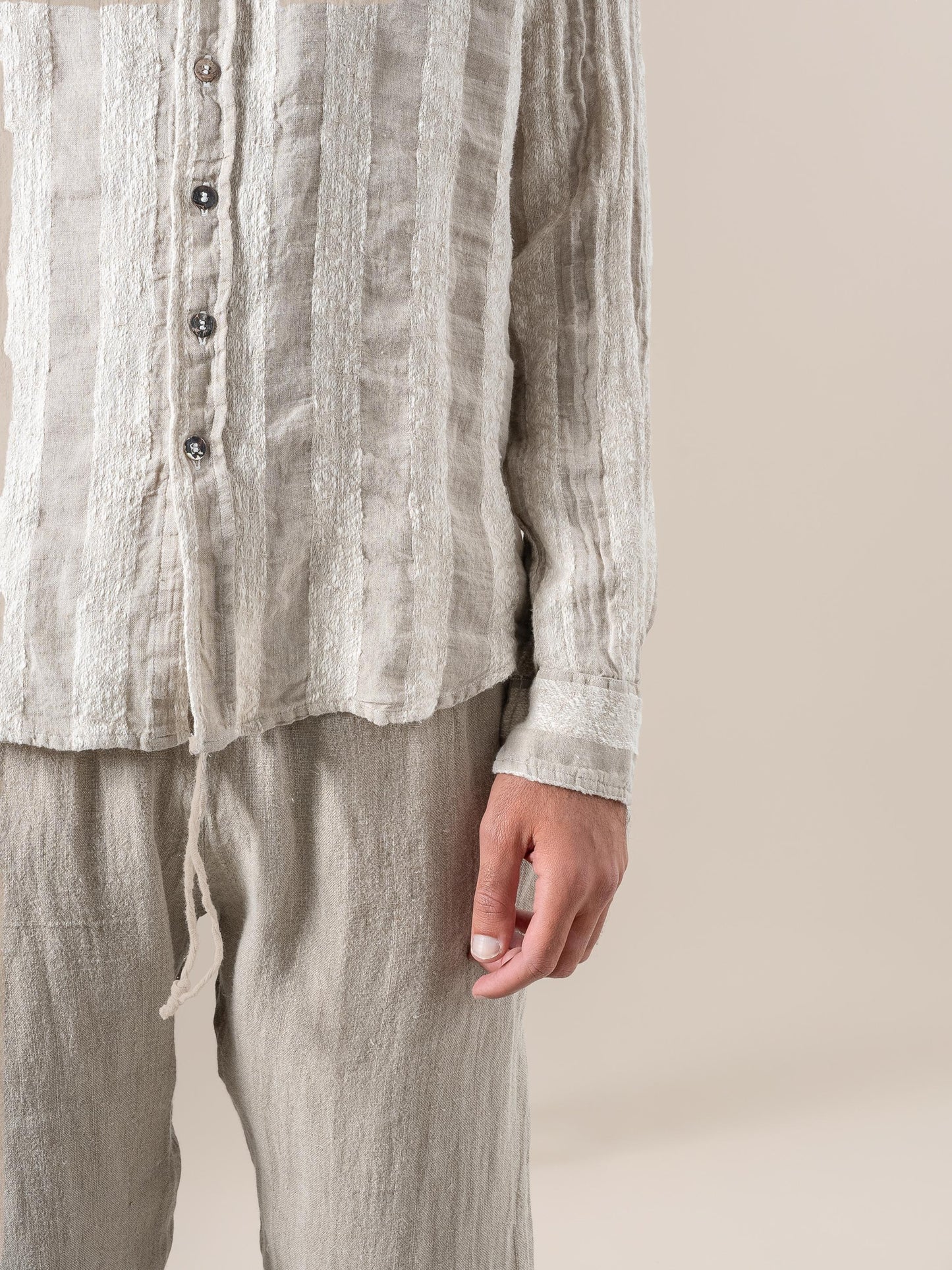 Pantalone Amalfi Tela Country Naturale PANTALONE AMALFI tela country 12 Bottega Di Brunella