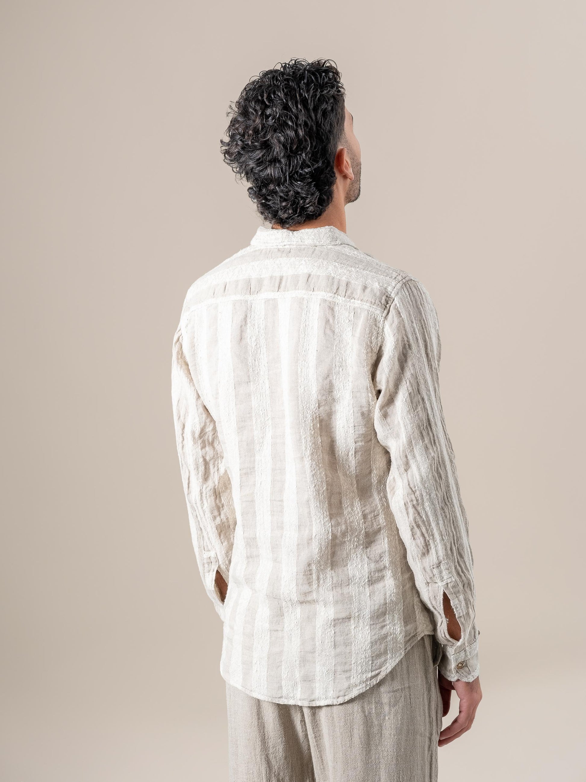 Camicia Franco Riga Jeep Naturale CAMICIA FRANCO  riga jeep 12 Bottega Di Brunella