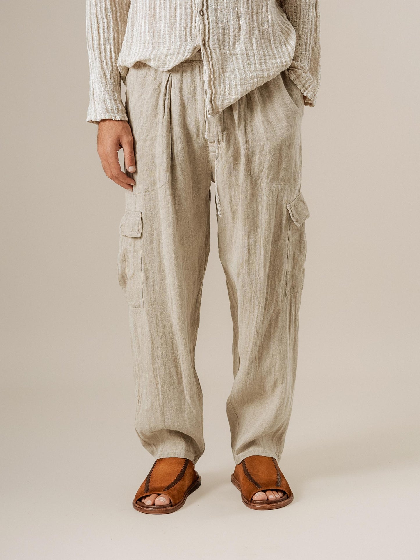 Pantalone Lavoro Tela Country Naturale PANTALONE LAVORO tela country 12 Bottega Di Brunella