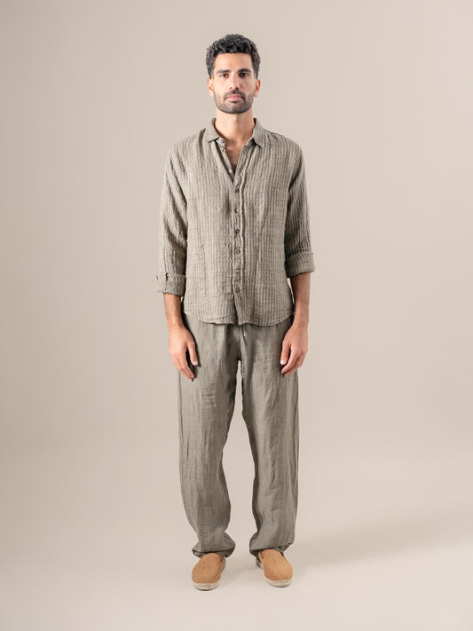 Pantalone Amalfi Battista Fossile PANTALONE AMALFI battista 284 Bottega Di Brunella