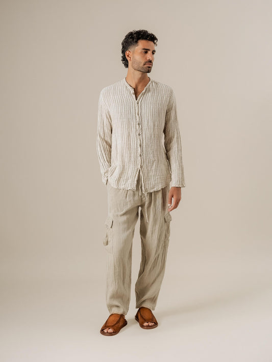 Camicia Marco Garza Uffizi Naturale CAMICIA MARCO GARZA UFFIZI 12 Bottega Di Brunella